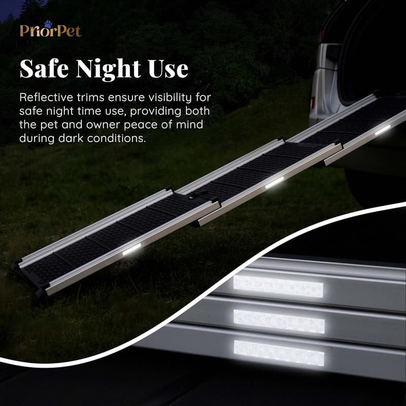Telescoping Anti-Slip Dog Car Ramp for Large Dogs