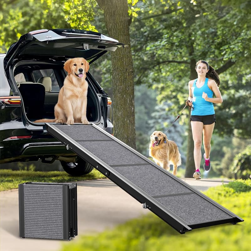 Portable Dog Ramp for Cars & SUVs – Adjustable, Anti-Slip, 250LBS Capacity