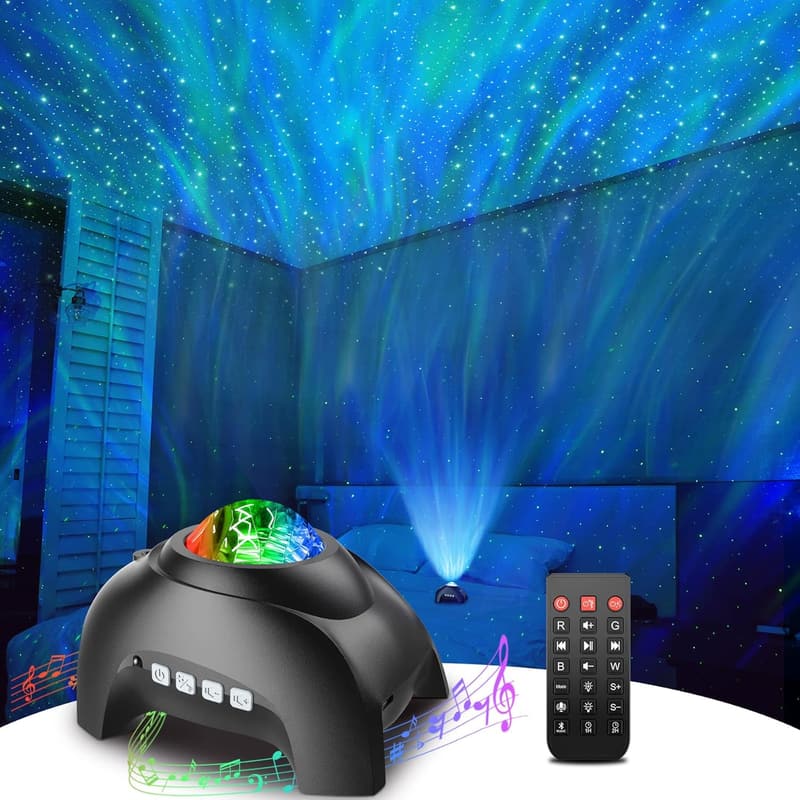 Galaxy Projector with Bluetooth Speaker and Timer, Room Decor