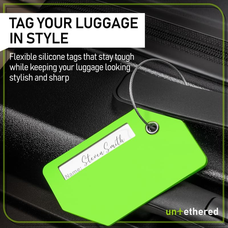 Durable Luggage Tag Set | 4-Pack ID Tags for Easy Travel Recognition