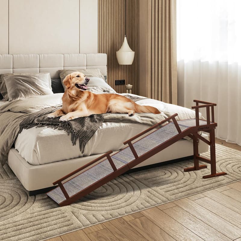 Pet Ramp for Dogs with Non-Slip Carpet - 74