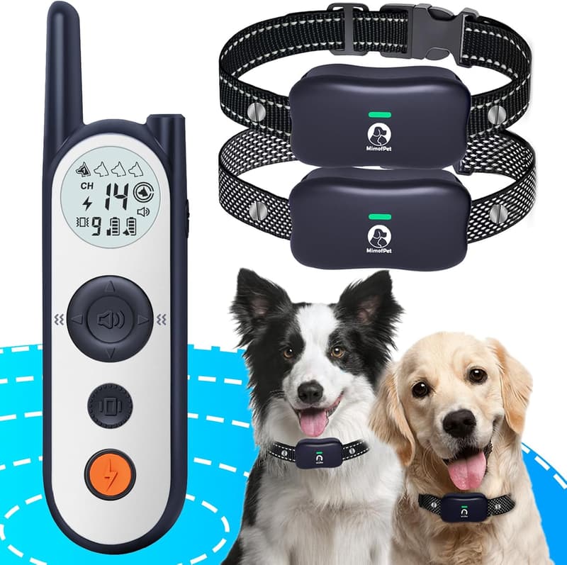 Wireless Dog Fence System for 2 Dogs - 3500FT Range, Waterproof