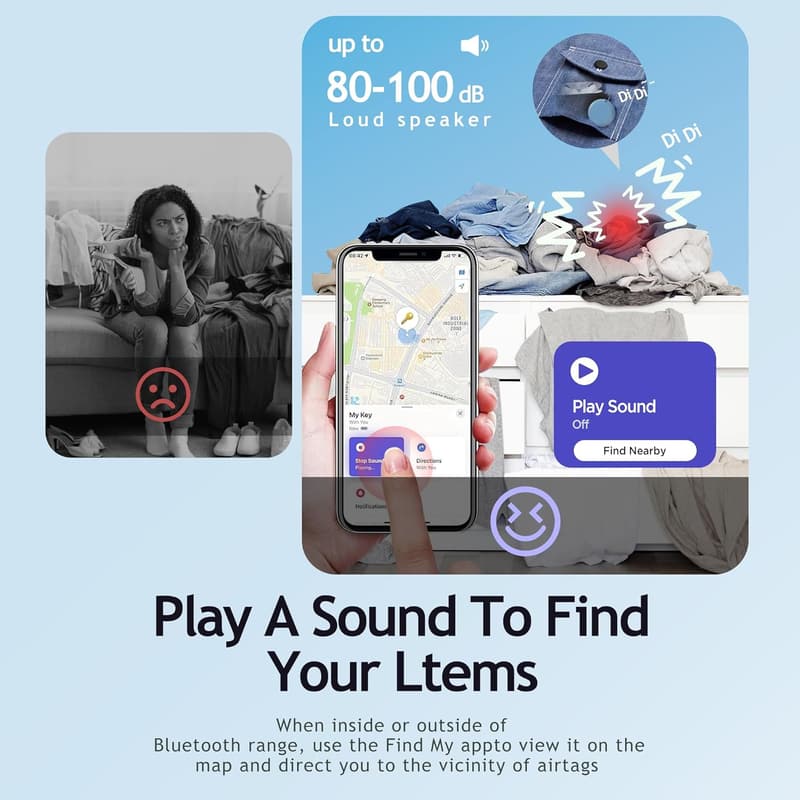 Apple AirTag 4-Pack Smart Trackers for Keys, Luggage, and Bags