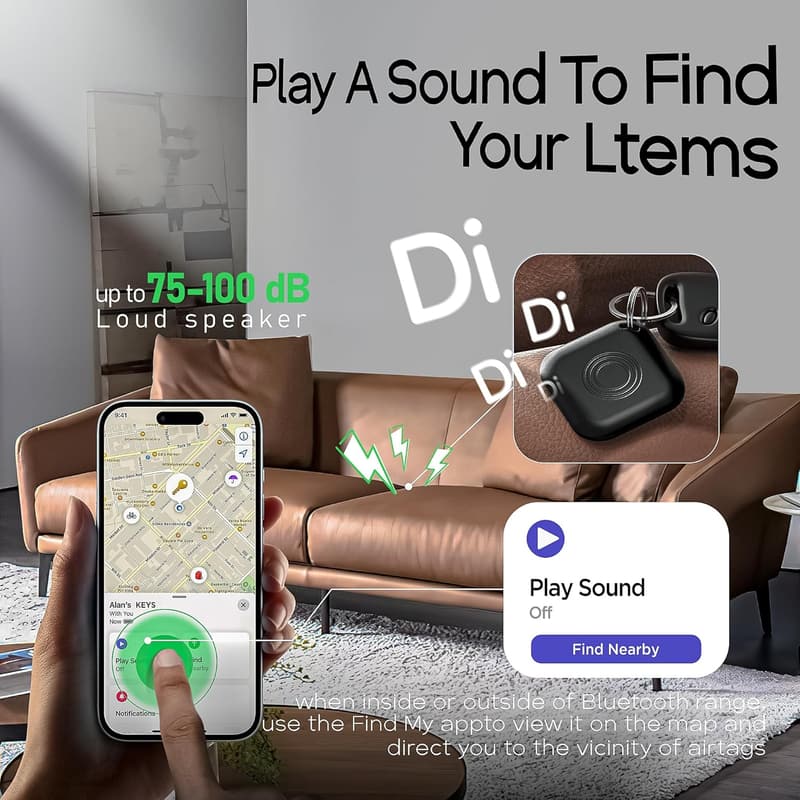 4-Pack Apple Airtag Luggage Trackers for Smart Item Finding