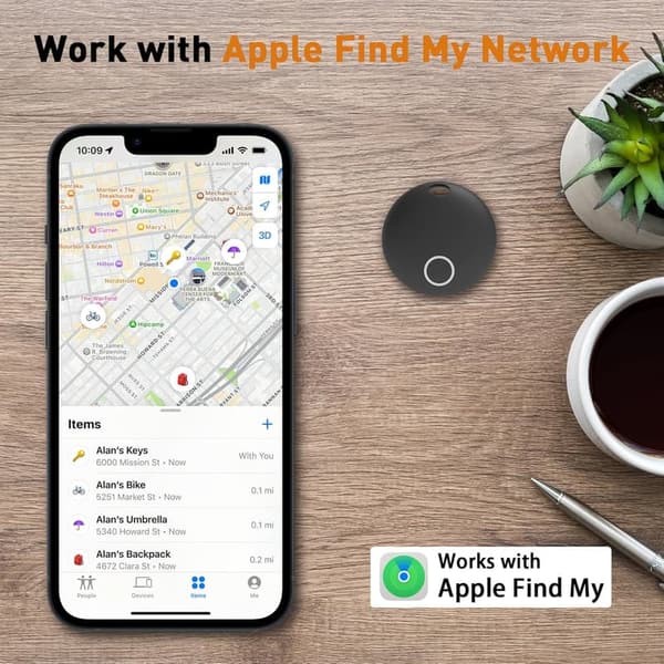 Bluetooth GPS Key Finder Tracker with Keychain, IP67 Waterproof