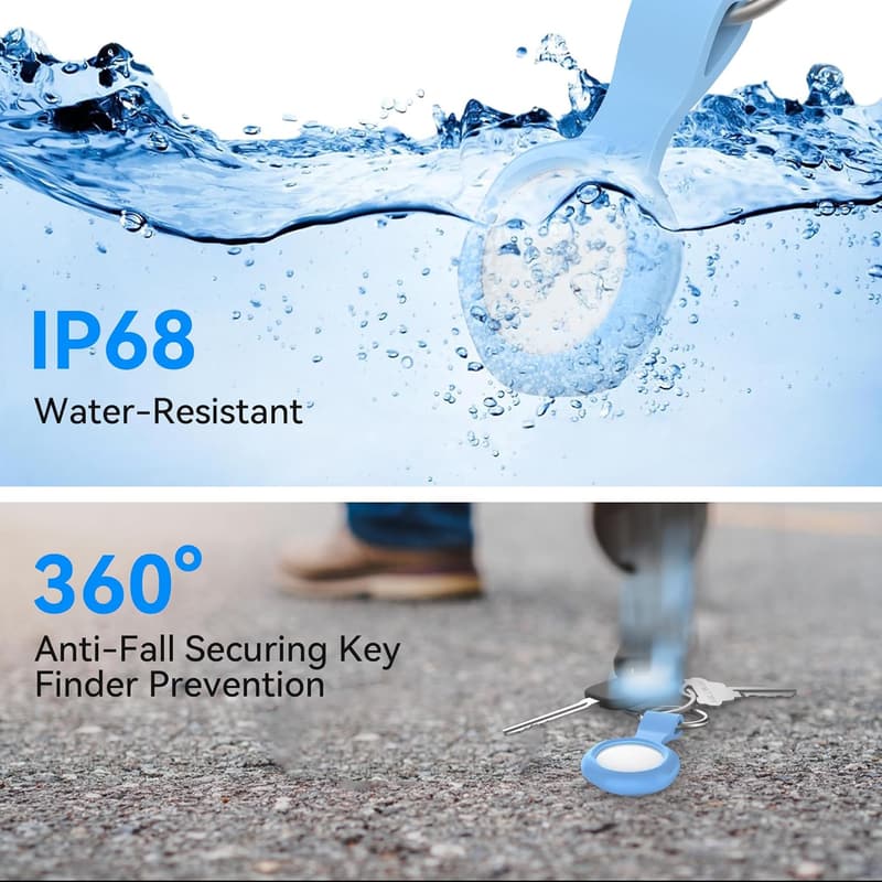 Bluetooth Smart Tracker Tags with Waterproof Case - 4 Pack