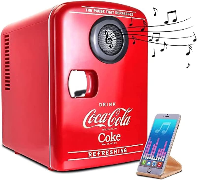 Koolatron Bluetooth Mini Fridge - Portable 6-Can Beverage Cooler