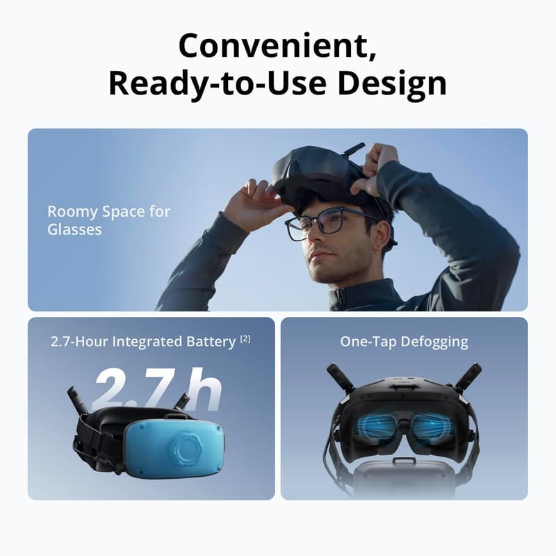 DJI N3 FPV Goggles with 1080p Screen for Immersive Drone Flying