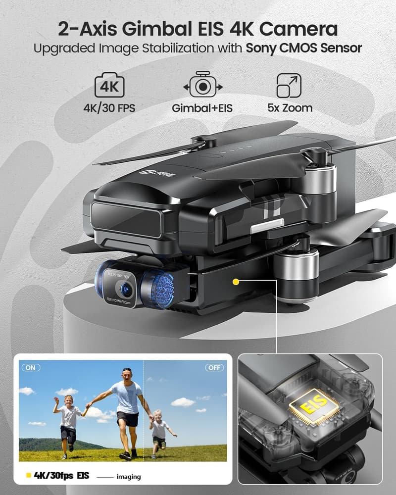 Holy Stone HS600 4K GPS Drone with 2-Axis Gimbal & Remote ID