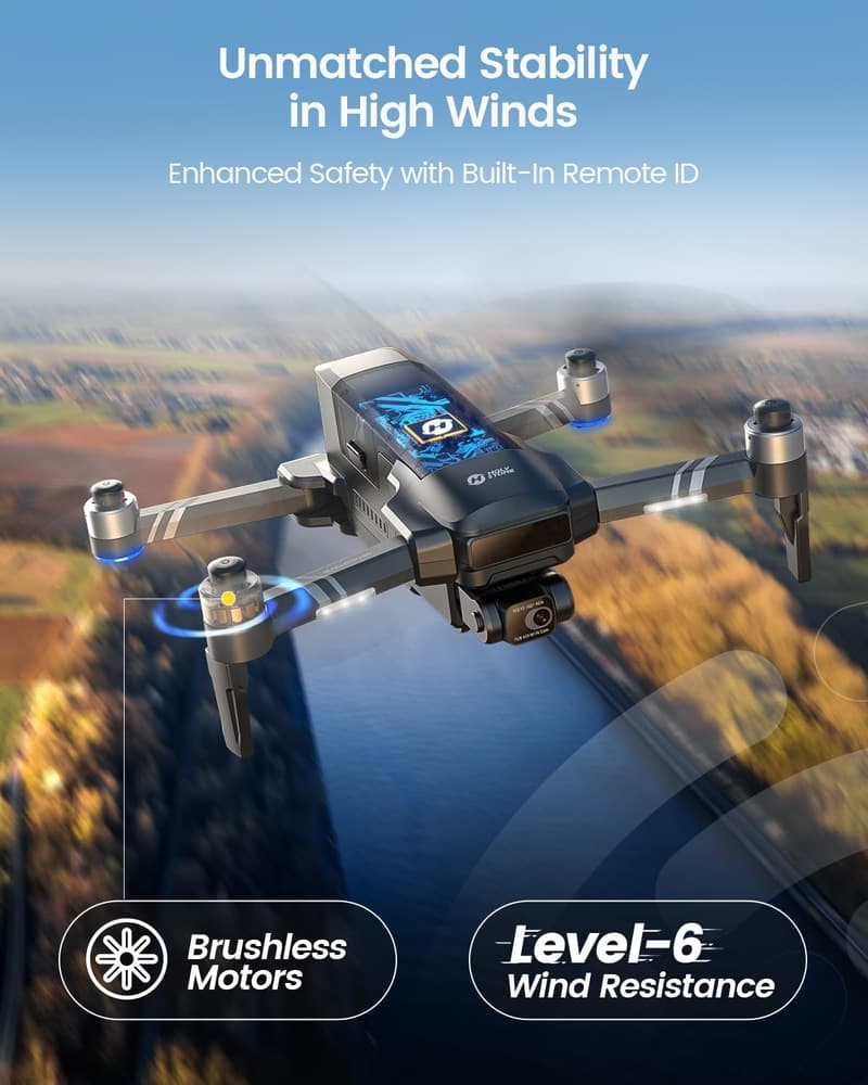 Holy Stone HS600 4K GPS Drone with 2-Axis Gimbal & Remote ID