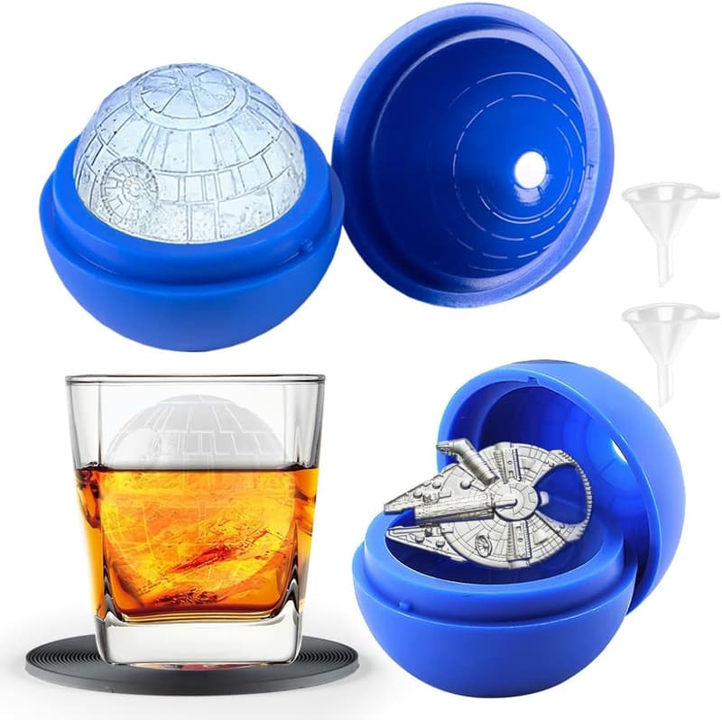 Star Wars Death Star Ice Cube Mold Set with Coaster & Opener