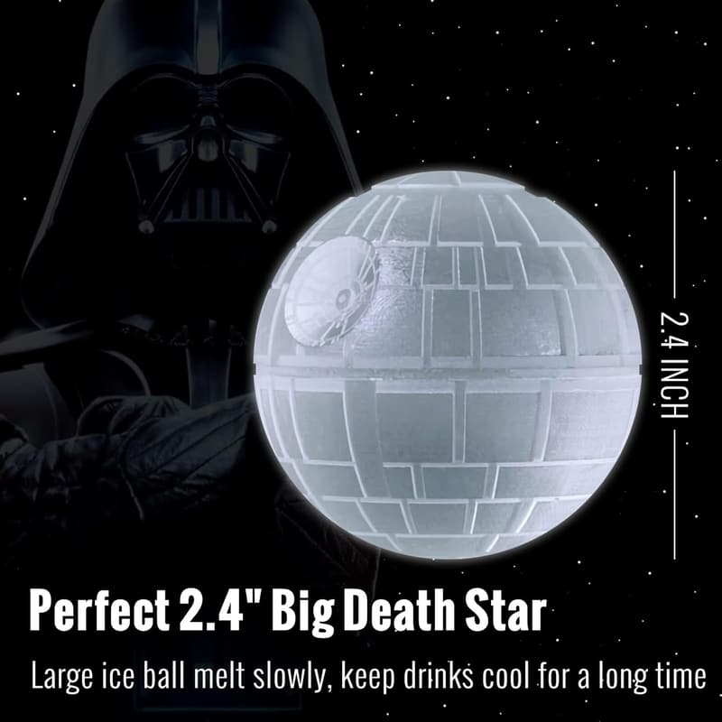 Star Wars Death Star Ice Cube Mold Set with Coaster & Opener
