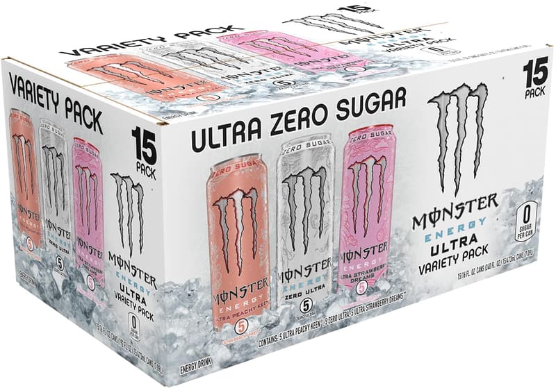 Monster Energy Ultra Variety Pack - Sugar-Free Energy Drinks (15 Cans)