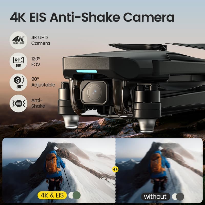Holy Stone HS175G GPS Drone with 4K EIS Camera for Adults