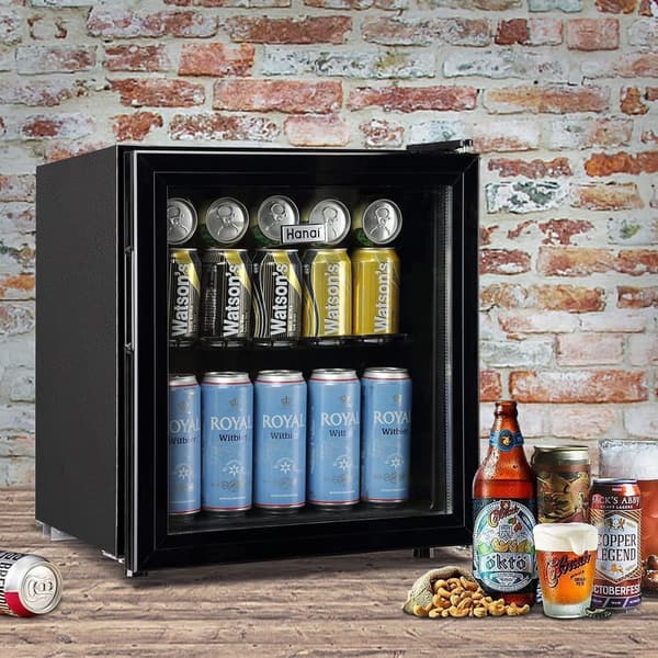 Mini Beverage Cooler with Glass Door - 60 Can Capacity