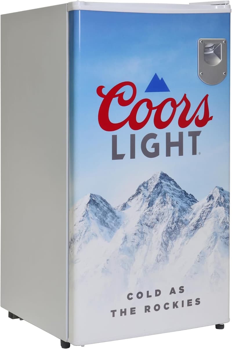Coors Light Mini Fridge - Compact 3.2 Cu Ft Beverage Cooler