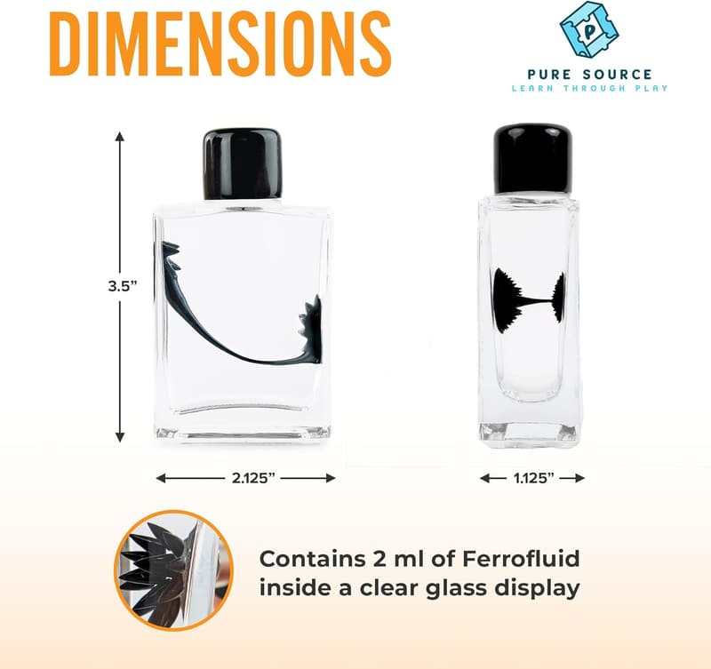 Interactive FerroFluid Display Toy Bottle – STEM Liquid Metal Kit