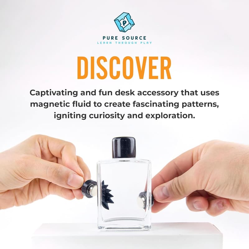 Interactive FerroFluid Display Toy Bottle – STEM Liquid Metal Kit