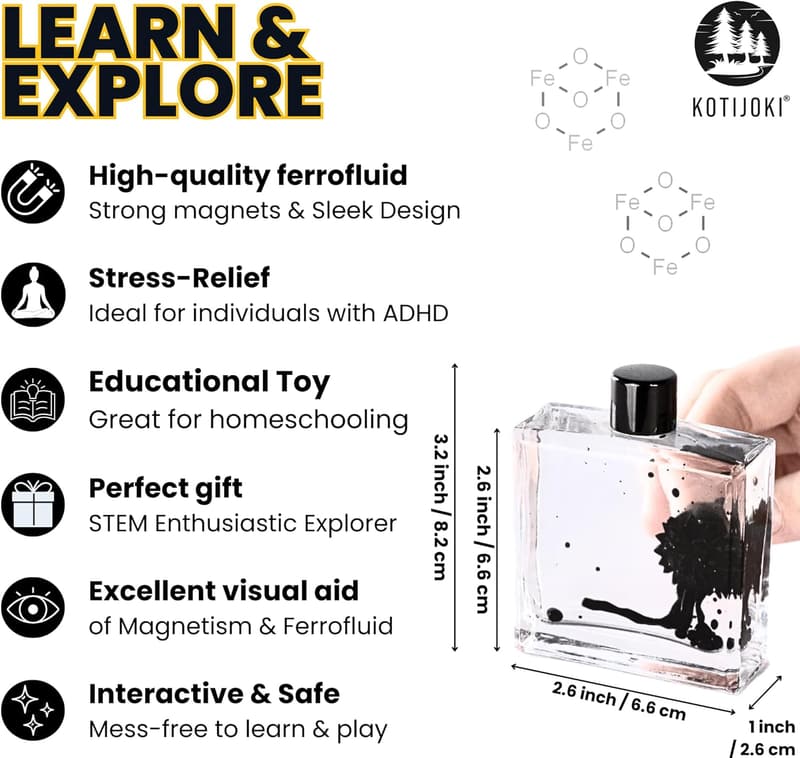 Ferrofluid Magnetic Desk Toy for Stress Relief and Fidgeting