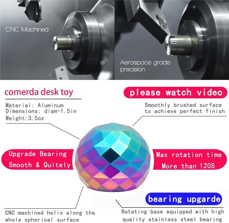Stress Relief Desk Fidget Toy - Spinning Kinetic Gadget for All Ages