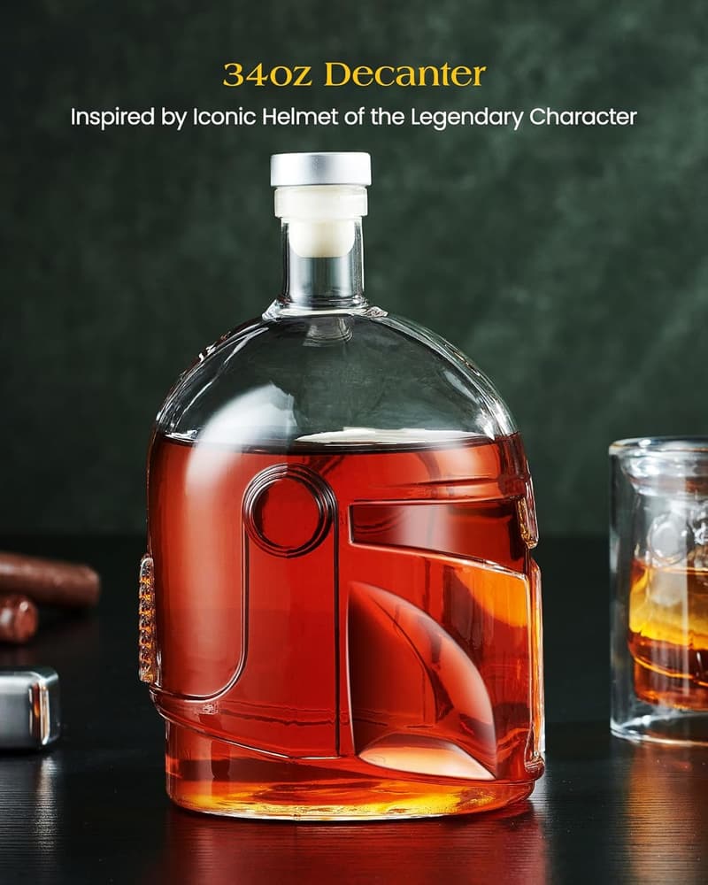 Galaxy Whiskey Decanter Set with 2 Glasses for Men