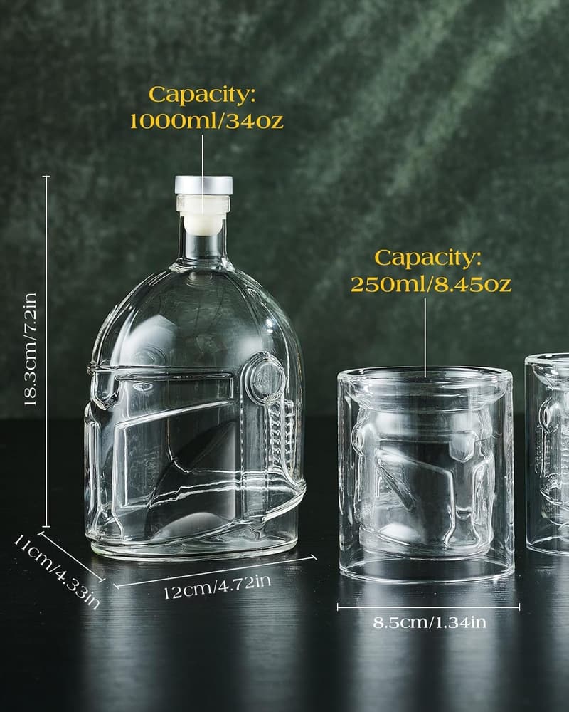 Galaxy Whiskey Decanter Set with 2 Glasses for Men