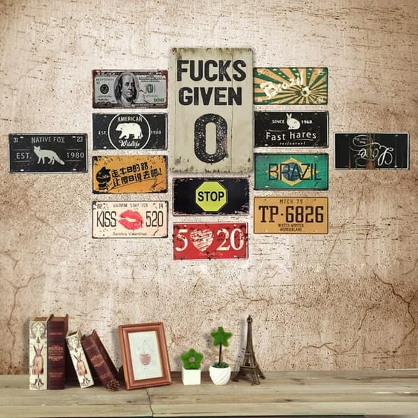 Funny Metal Tin Sign for Men's Room Decor, 8x12 Inches