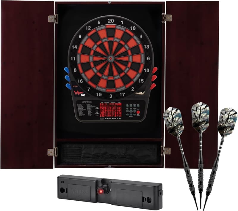 Viper Metropolitan Wood Cabinet & Electronic Dartboard Bundle