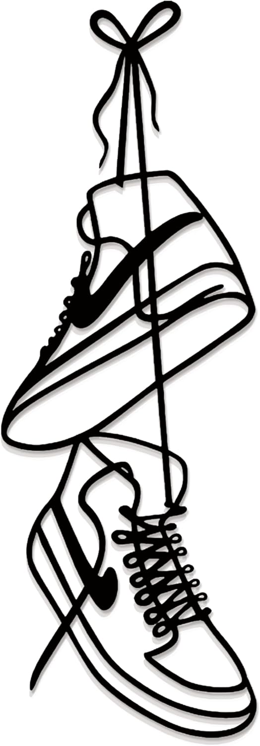 Sneaker Wall Art - Unique Metal Decor for Teen Bedrooms