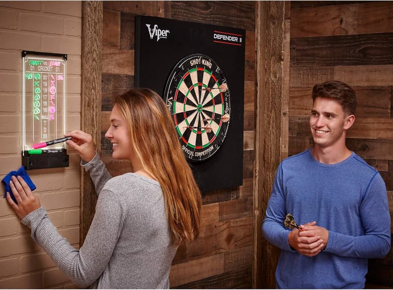 Illuminated Backlit Dry Erase Dart Scoreboard