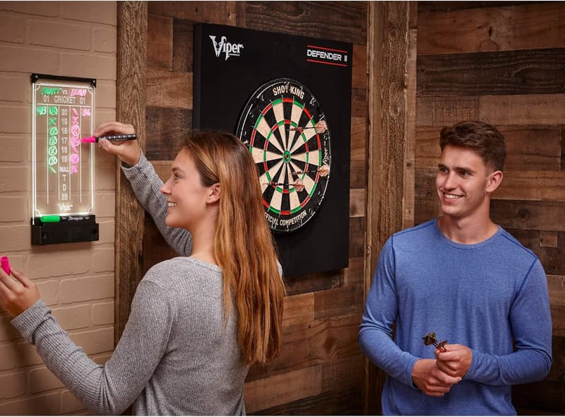 Illuminated Backlit Dry Erase Dart Scoreboard