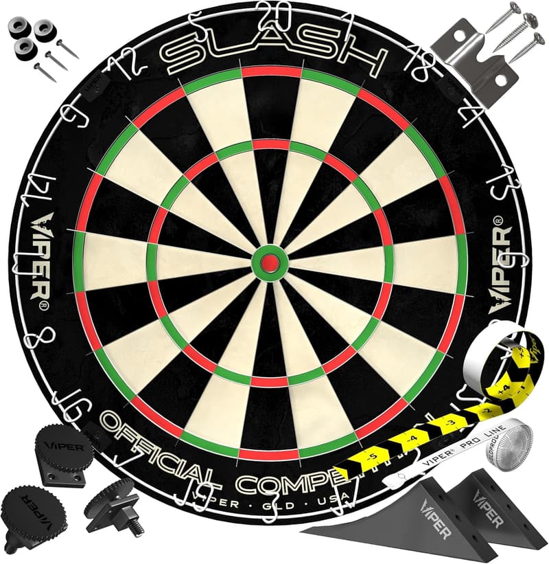 Professional-Grade Bristle Dartboard with Staple-Free Wiring