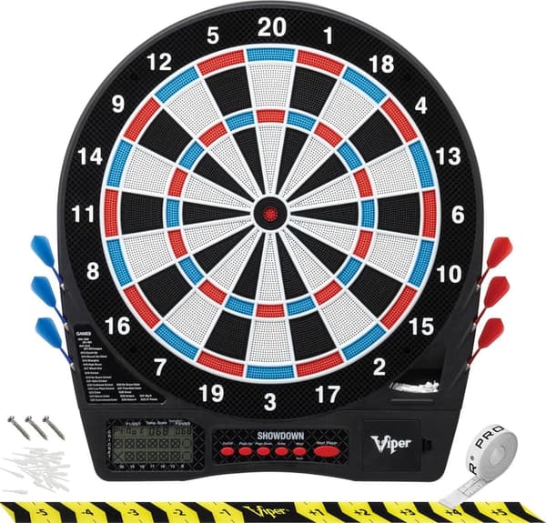 Viper Showdown Electronic Dartboard with 30+ Games & LCD Display