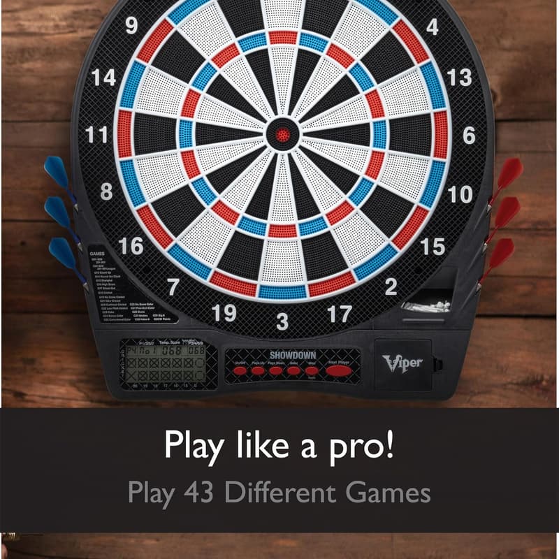 Viper Showdown Electronic Dartboard with 30+ Games & LCD Display