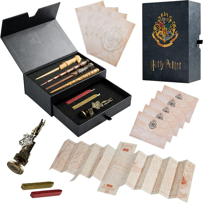 Harry Potter Writing Set with Wand Pens and Vintage Stationery