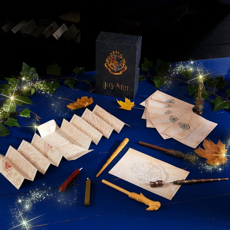 Harry Potter Writing Set with Wand Pens and Vintage Stationery
