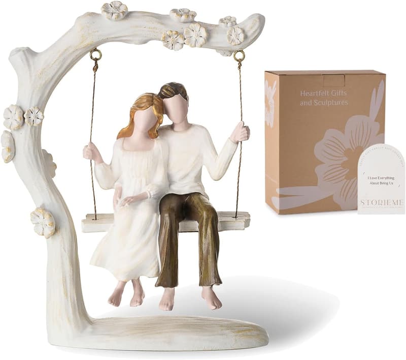 Wedding Anniversary Couples Swing Resin Figurine Gift