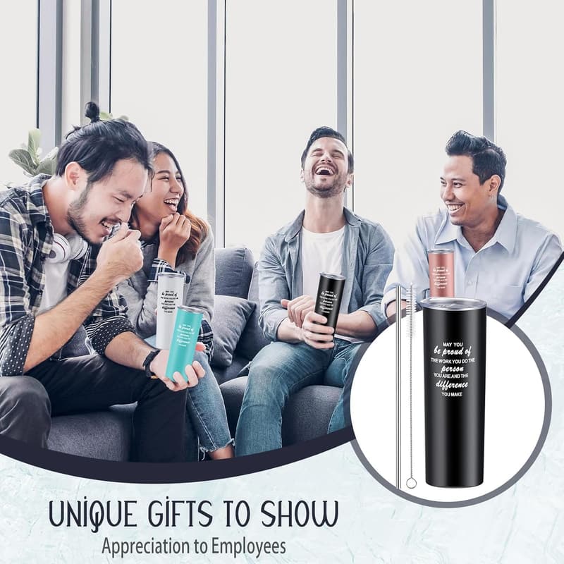 Employee Appreciation Gift Set - 4 Pcs Insulated Tumbler Mugs