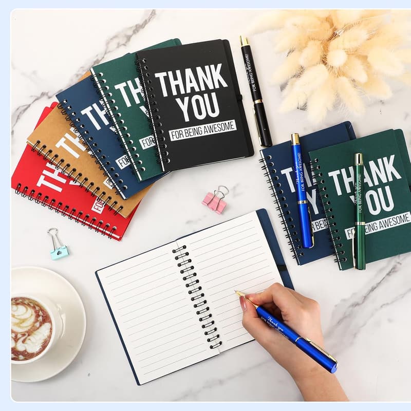 Employee Appreciation Spiral Notebook & Pen Set (10 Packs)