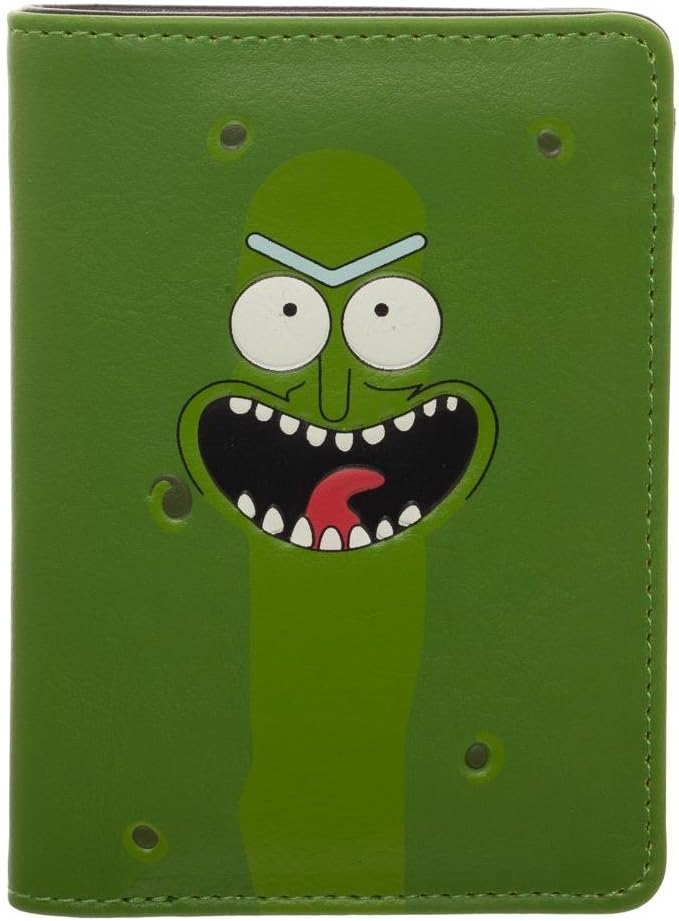 Pickle Rick Vertical Bi-Fold Wallet for Fans