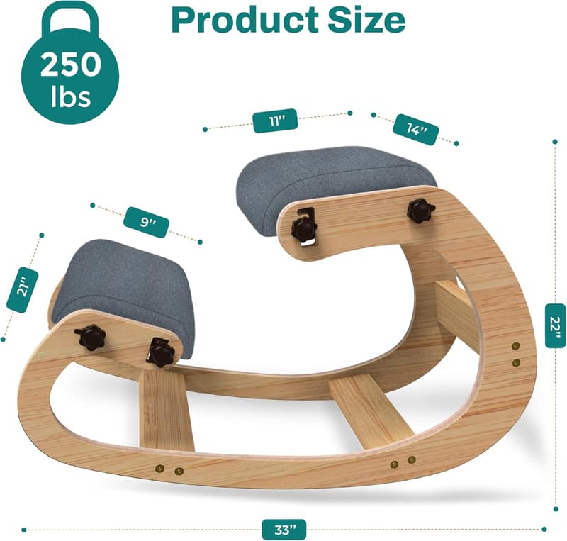 Ergonomic Kneeling Chair for Posture Correction and Back Support