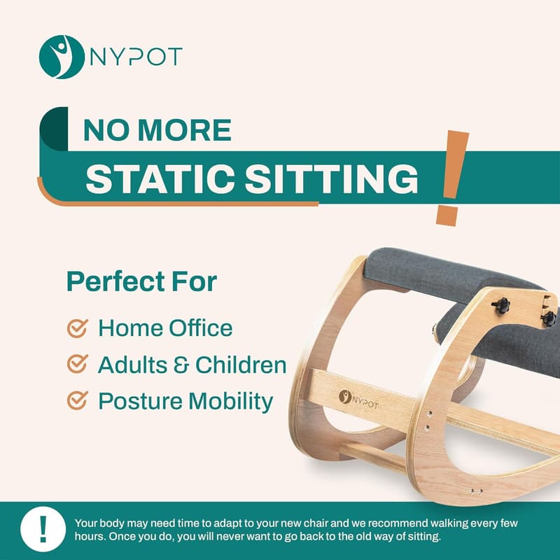 Ergonomic Kneeling Chair for Posture Correction and Back Support