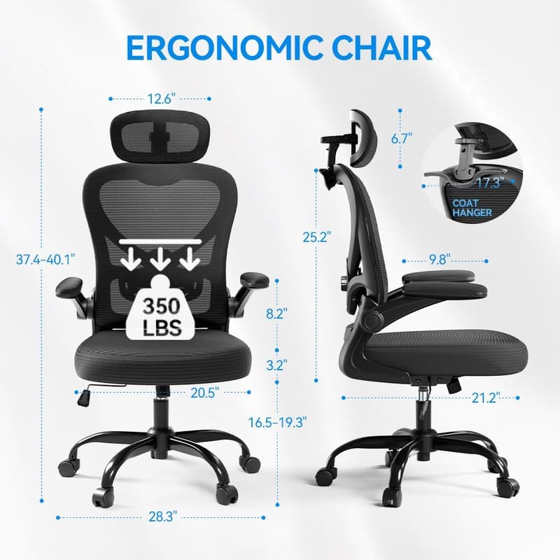 Ergonomic Mesh Office Chair with Adjustable Lumbar Support