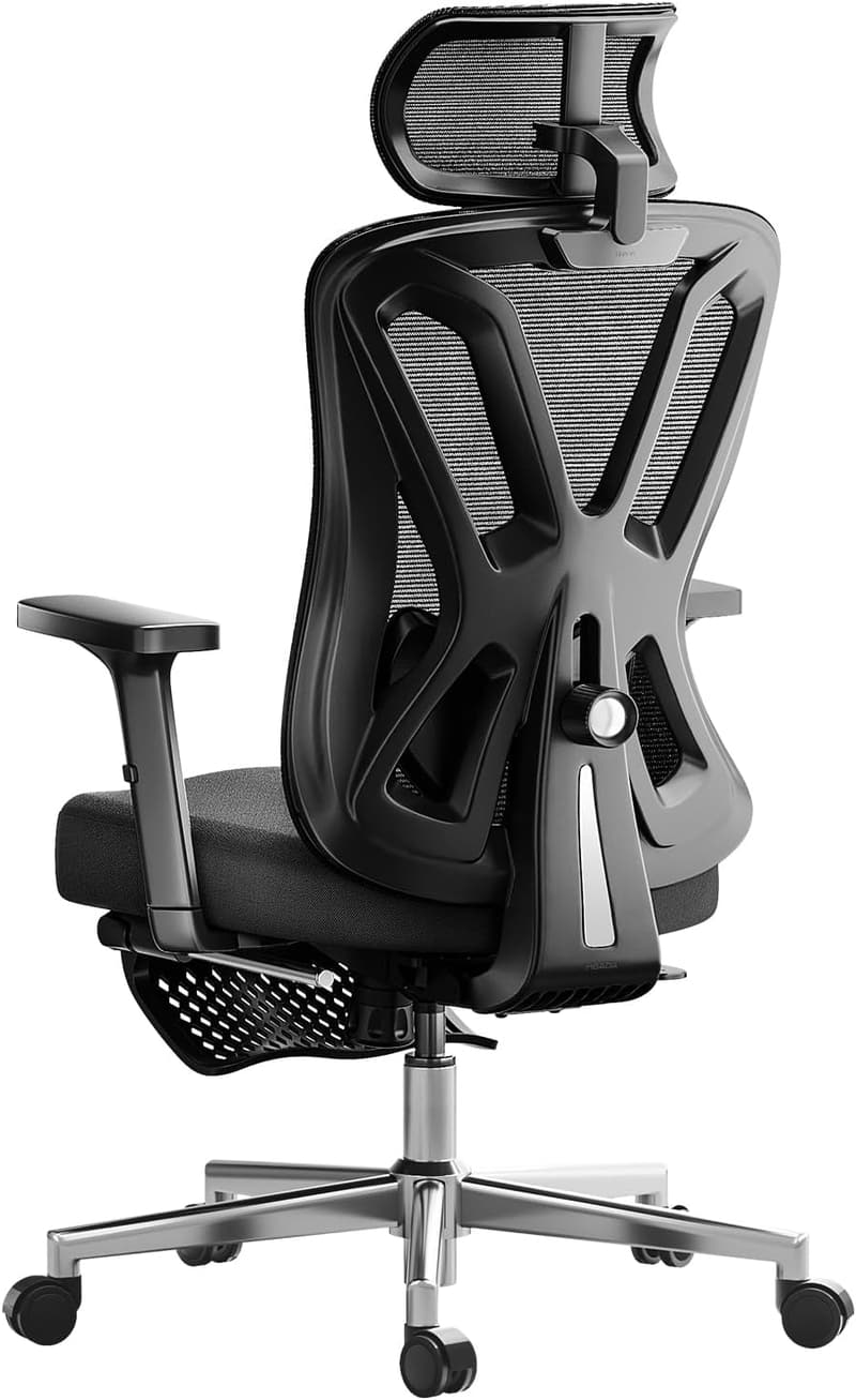 Ergonomic Office Chair with Adjustable Lumbar Support and Footrest