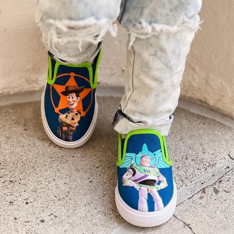 Cartoon Character Slip-On Sneakers for Kids (Sizes 5-4)