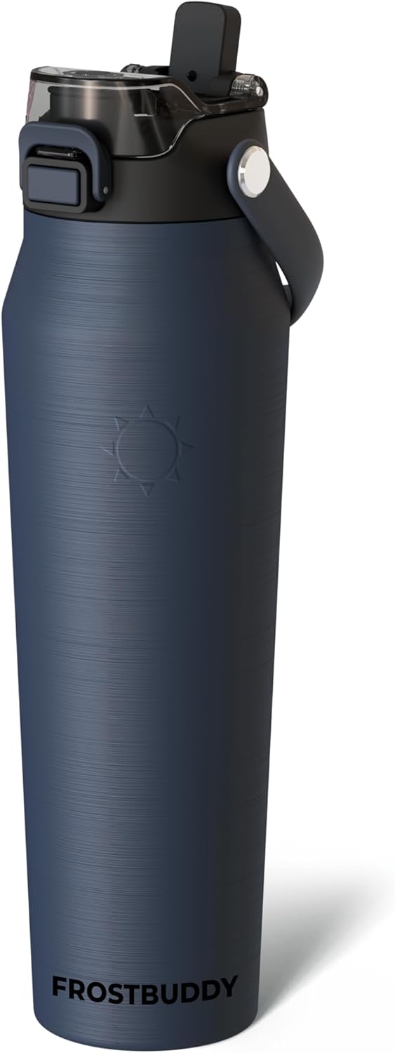32oz Leak-Proof Insulated Water Bottle with Straw & Chug Lid