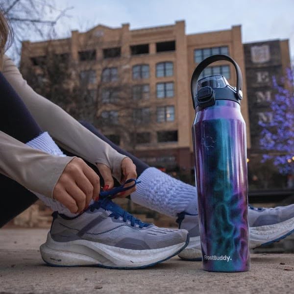 32oz Leak-Proof Insulated Water Bottle with Straw & Chug Lid
