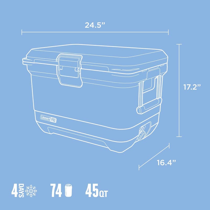 Coleman Pro Ultra-Light 45qt Cooler with 4-Day Ice Retention