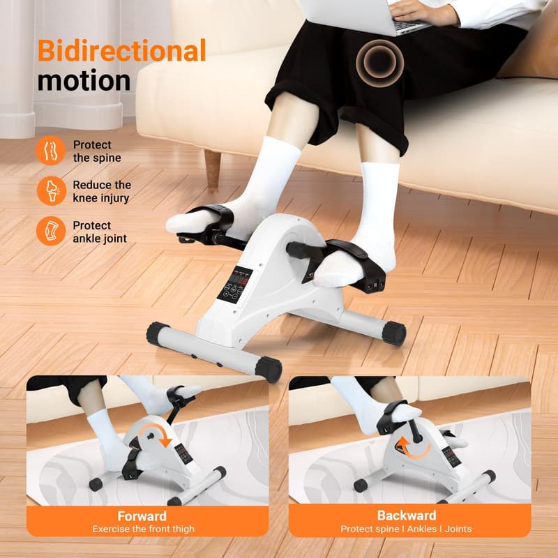 Mini Motorized Under Desk Bike for Seniors' Rehab & Therapy