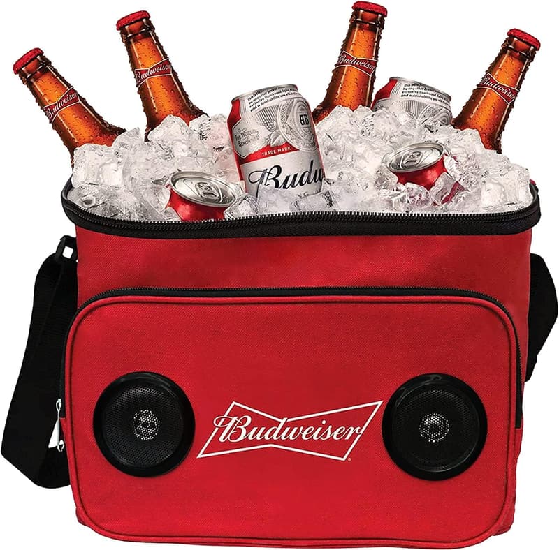 Budweiser Portable Cooler Bag with Wireless Bluetooth Speakers